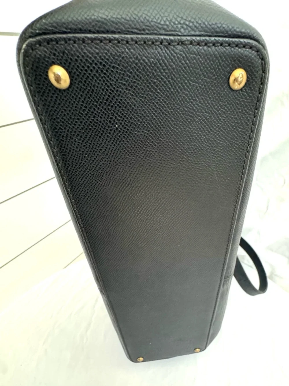 CHANEL Vintage Black Textured Saffiano-style Leather Tote Shopper Bag Italy - Picture 11 of 16